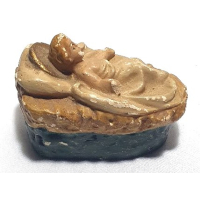 Jezus in krib, gemerkt 